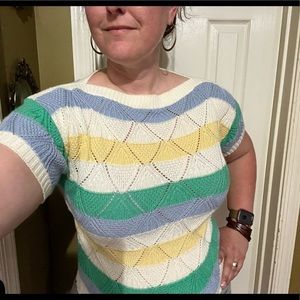 Vintage Kenneth Too Striped Sweater Top